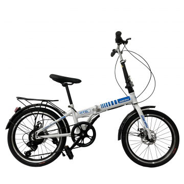 Giern 20 Inch White/Red Foldable/Folding Bike/Bicycle 7 Speeds 2 Colours