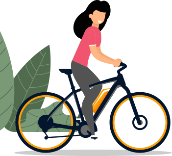 Woman on Bicycle icon